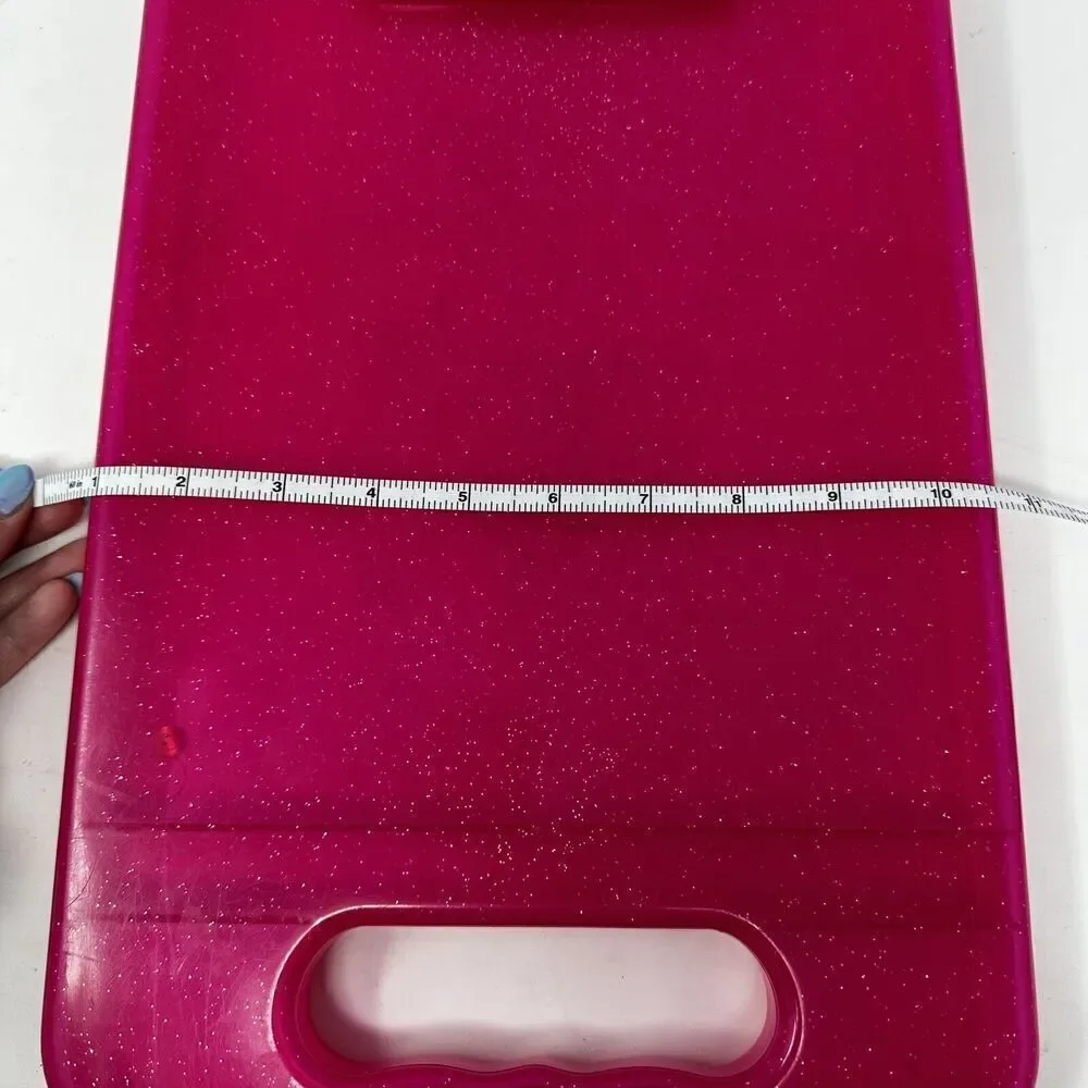 Vintage Lisa Frank Blonde Girl Pink Glitter Clipboard Art Storage Container Nurs
